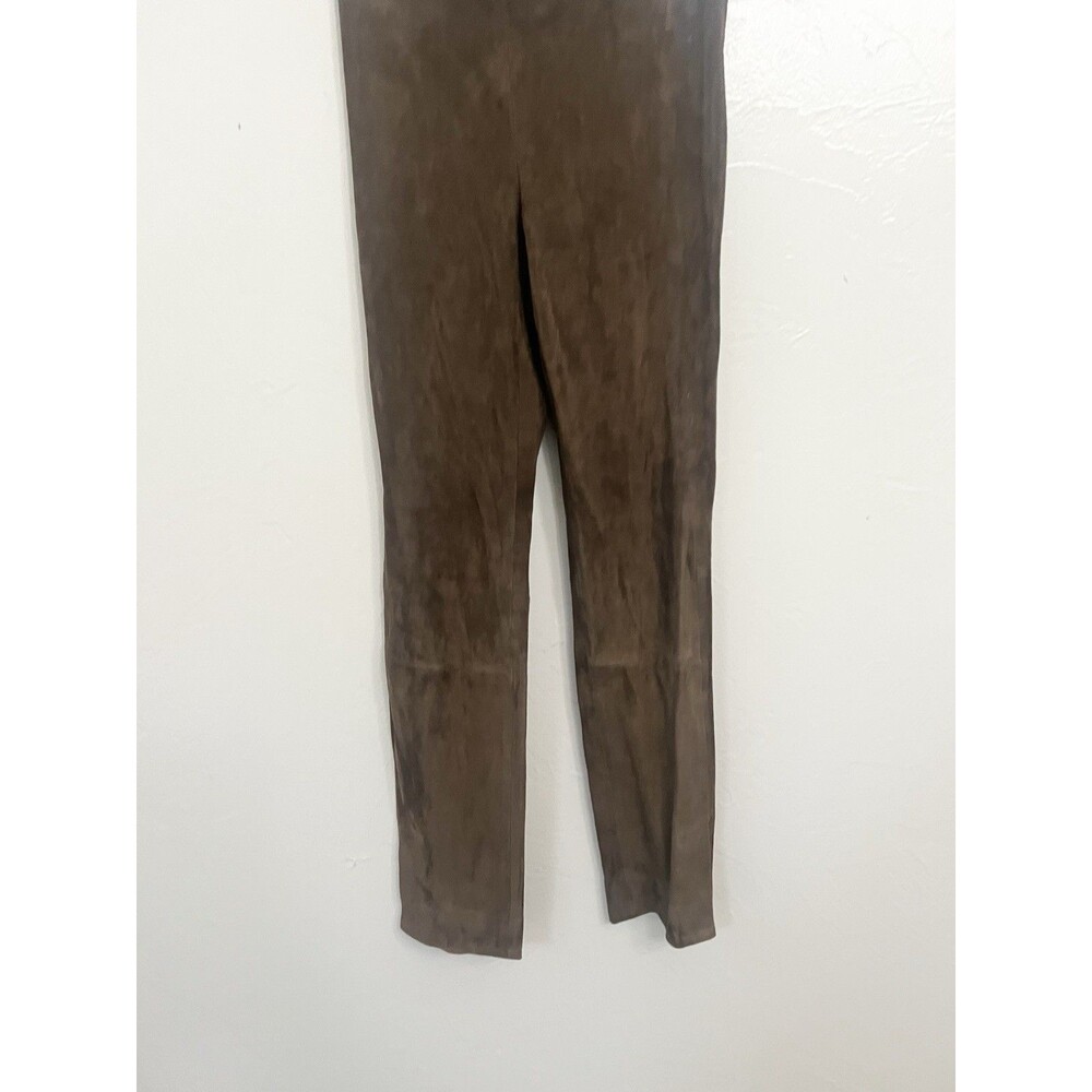 Vince  Size XXS 0  XS 100% Lamb Leather Brown Pants Slit Luxury $499 Designer - Picture 2 of 10